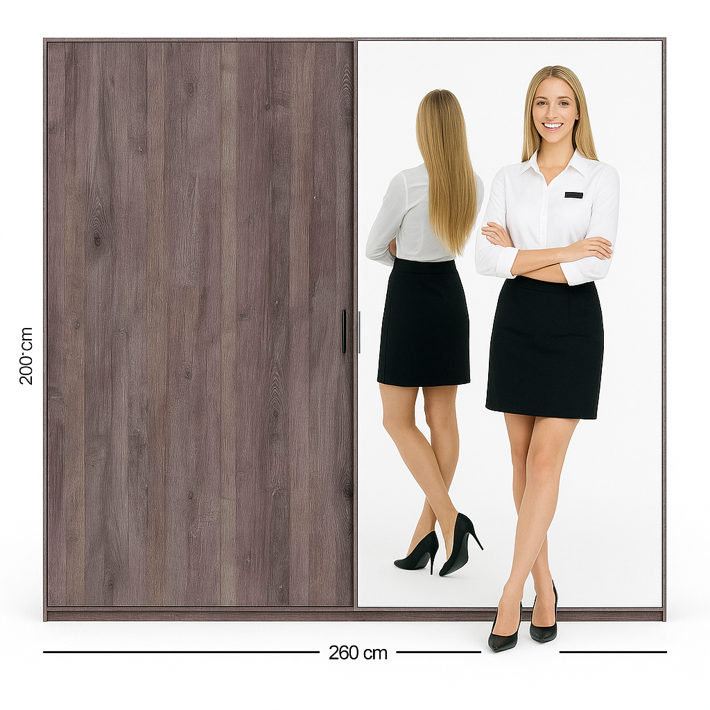 Frentes de Placard 2 puertas con espejo - Imagen 3